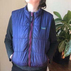 1990’s purple and green LL Bean vest